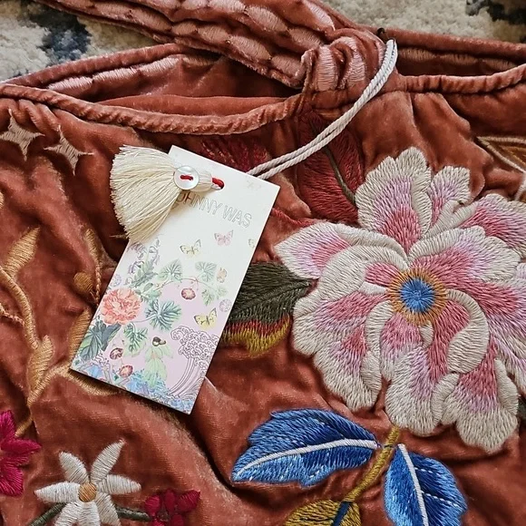 Johnny Was Celestin Velvet Tote  - Rare - EUC -  Price Firm - Picture 5 of 17